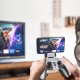 4kom.pl Uchwyt na telefon do Pada Gamepada do Sony PlayStation 5 PS5 DualSense Mocowanie klips Biały 6