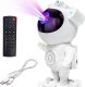 Lampki choinkowe 4kom.pl Projektor gwiazd galaktyk - ludzik astronauta z głośnikiem głośnik Bluetooth lampka LED RGB do pokoju dziecka +Pilot Biały 15