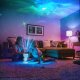 Lampki choinkowe 4kom.pl Projektor gwiazd galaktyk - ludzik astronauta z głośnikiem głośnik Bluetooth lampka LED RGB do pokoju dziecka +Pilot Biały 7