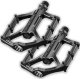 4kom.pl Pedały rowerowe platformowe do roweru MTB aluminiowe 9/16" Aluminium czarne komplet [2szt.] 16
