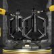 4kom.pl Pedały rowerowe platformowe do roweru MTB aluminiowe 9/16" Aluminium czarne komplet [2szt.] 4