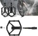 4kom.pl Pedały rowerowe platformowe do roweru MTB aluminiowe 9/16" Aluminium czarne komplet [2szt.] 8