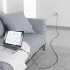 Kabel USB 4kom.pl Kabel przedłużacz przedłużka USB-C typ C 3.1 Gen2 Thunderbolt 100W PD 10Gbs 4K 2M Adapter przewód nylon oplot mocny 10