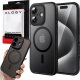 Alogy Etui do Apple iPhone 16 obudowa Alogy MagSafe Hybrid Matte Case pokrowiec matowy z ochroną obiektywu czarny 15
