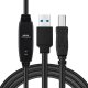 Kabel USB MicroConnect USB-A - USB-B 7 m Czarny (Active USB 3.2 Gen 1 A-B 7m) 2