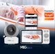 Niania Mbg Line Bezprzewodowa Obrotowa Niania Elektroniczna FHD WIFI Kamera TUYA LCD ZOOM 2