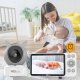 Niania Mbg Line Bezprzewodowa Obrotowa Niania Elektroniczna FHD WIFI Kamera TUYA LCD ZOOM 7