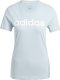 Adidas Koszulka damska adidas Loungewear Essentials Slim Logo Tee jasnoniebieska IY9188 S 3