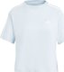 Adidas Koszulka damska adidas Essentials 3-Stripes Single Jersey Crop Top błękitna IS1568 L 2