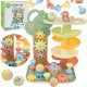 Tooky Toy WOOPIE GREEN Drzewko Aktywności Kulodrom Montessori 4w1 FSC 1