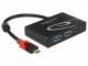 Adapter USB Delock USB-C - HDMI USB-C - USB Czarny  (62854) 1