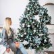 Springos Choinka sztuczna 220 cm Premium Royal Trees sosna diamentowa ośnieżona z szyszkami UNIWERSALNY 18