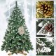 Springos Choinka sztuczna 220 cm Premium Royal Trees sosna diamentowa ośnieżona z szyszkami UNIWERSALNY 24