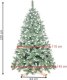 Springos Choinka sztuczna 220 cm Premium Royal Trees sosna diamentowa ośnieżona z szyszkami UNIWERSALNY 25