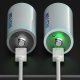 Bestone 1x akumulator bateria R20 1.5V 6000mWh USB C um1 D AM1 + kabel zasilający 6