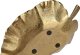 Dekor Pap Patera metalowa złoty liść 23cm 4