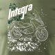 Topslang Koszulka z motocyklem na motor Honda Integra męska khaki REGULAR L 1