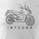 Topslang Koszulka z motocyklem na motor Honda Integra męska biała REGULAR XXL 1