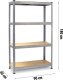 Plonos Regał metalowy magazynowy zestaw 2 szt 180 x 90 x 40 cm Plonos PL-702 5