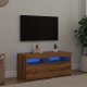 vidaXL Szafka pod TV z oświetleniem LED, dąb artisan, 90x35x40 cm 4