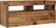 vidaXL Szafka pod TV z oświetleniem LED, stare drewno, 90x35x40 cm 6