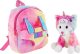 Perletti PERLETTI  backpack with removable plush Kawaii Unicorn, 13089 1