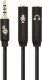 Kabel TB Kabel 3,5mm Mini Jack - 2x 3,5mm Mini Jack M/F adapter 30cm 1