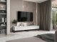 Meble Lindner Meble Lindner Szafka RTV Glamour Komoda RTV Meble Lindner Stolik Biały Mat Ryflowane Fronty 220 cm Czarna Rama Loft 5