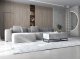 Meble Lindner Meble Lindner Szafka RTV Glamour Komoda RTV Meble Lindner Stolik Biały Mat Ryflowane Fronty 220 cm Czarna Rama Loft 8
