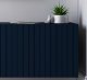 Meble Lindner Meble Lindner Szafka RTV Glamour Komoda RTV Meble Lindner Stolik Granatowy Mat Ryflowane Fronty 220 cm Czarna Rama Loft 7