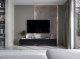Meble Lindner Meble Lindner Szafka RTV Glamour Komoda RTV Meble Lindner Stolik Czarny Mat Ryflowane Fronty 220 cm Czarna Rama Loft 4