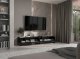 Meble Lindner Meble Lindner Szafka RTV Glamour Komoda RTV Meble Lindner Stolik Czarny Mat Ryflowane Fronty 220 cm Czarna Rama Loft 6