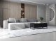 Meble Lindner Meble Lindner Szafka RTV Glamour Komoda RTV Meble Lindner Stolik Czarny Mat Ryflowane Fronty 220 cm Czarna Rama Loft 8