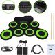 OEM PRZENOŚNA PERKUSJA ELEKTRYCZNA ZWIJANA DRUM PAD USB MP3 + PAŁECZKI 1