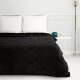 Design 91 Koc mikroflano z tłoczeniem w formie jodełki CARO 70X160 czarny 2