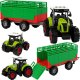 Qulki Traktor Ciągnik rolniczy z przyczepą Światła LED dźwięki Pojazd Przyczepa 1