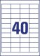 AVERY Etykiety uniwersalne 48,5x25,4 mm, biały z Ultragrip + 30% dodatkowa zawartość - (65 ark x 40 szt.) 5