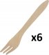 Ravi RAVI Widelce Jednorazowe Drewniane sztućce 6 szt 1