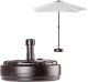 Kadax KADAX Podstawa Parasola Stojak Pod Parasol Ogrodowy Okrągły 39cm Obciążnik Brąz 8