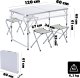 Kadax KADAX Zestaw Turystyczny Stół Składany 120cm + 4 Krzesła 5W1 Kempingowy Grill 1