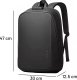 Plecak Bange Plecak wodoodporny Bange na laptopa 15.6" podróżny 47x30x12.5 cm do pracy szkoły samolotu męski damski USB antykradzieżowy szyfr TSA Czarny 1