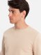 Ombre Komplet dresowy męski bawełniany BASIC bluza nierozpinana + joggery  beżowy V6 Z84 XXL 2