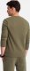 Ombre Bawełniany męski komplet dresowy BASIC bluza nierozpinana + joggery  oliwkowy V2 Z84 L 7