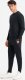 Ombre Bawełniany męski dresowy komplet BASIC bluza nierozpinana + joggery  czarny V9 Z84 M 4