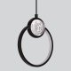 Lampa wisząca Candellux LACRIMA lampa wiszaca 20cm czarny 15W LED 3000K maskownica biała  31-35592 1
