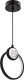Lampa wisząca Candellux LACRIMA lampa wiszaca 20cm czarny 15W LED 3000K maskownica biała  31-35592 3