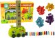LeanToys Autko Zielony Dinozaur na Baterie Układające Kolorowe Domino 4 Kolory Klocków 1