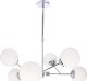 Lampa wisząca Candellux BELWEDER lampa wisząca chromowy 6x40W E14 klosz biały  36-39842 2