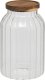 5five Szklany słoik z drewnianą pokrywką HARMONY, 3 l 1