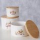 Boltze Home Zestaw pojemników ceramicznych do przechowywania CARRIE, Ø 11-16 cm 1